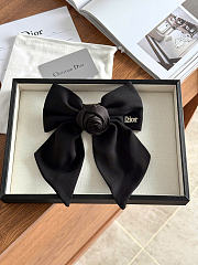 Large Dior Twist Bow Black Grosgrain-Effect Technical Fabric CPA00202EGRO_C900 - 5