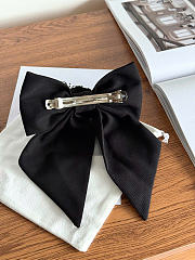 Large Dior Twist Bow Black Grosgrain-Effect Technical Fabric CPA00202EGRO_C900 - 2