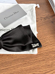 Dior Bow Hair Clip Satin Black - 4