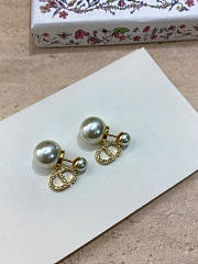 Dior Tribales Earrings Gold-Finish Metal with White Resin Pearls and Silver-Tone Crystals E3366WOMCY_D03S - 6