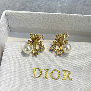 Dio(r)evolution Earrings Gold-Finish Metal, White Resin Pearls and Sparkling Crystals E1169DVORS_D301 - 3
