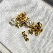Dio(r)evolution Earrings Gold-Finish Metal, White Resin Pearls and Sparkling Crystals E1169DVORS_D301 - 2
