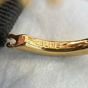 Celine Triomphe Hoops in Enamel and Brass with Gold Finish Gold/Ivory - 5