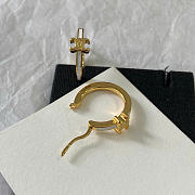 Celine Triomphe Hoops in Enamel and Brass with Gold Finish Gold/Ivory - 3
