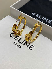 Celine Knot Double Hoops in Brass with Gold Finish - 4