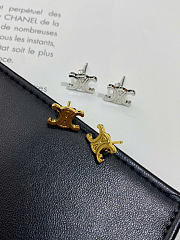 Celine Triomphe Studs in Brass with Gold Finish Gold/Silver - 1