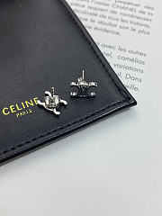 Celine Triomphe Studs in Brass with Gold Finish Gold/Silver - 3