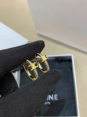Triomphe Sparkle Hoops in Strass and Brass with Gold/Silver Finish - 3