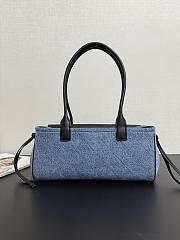 Chanel Small Tote Denim Grained Calfskin & Gold-Tone Metal Blue Black - 30.5x15x11.5cm - 5