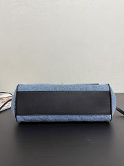 Chanel Small Tote Denim Grained Calfskin & Gold-Tone Metal Blue Black - 30.5x15x11.5cm - 4
