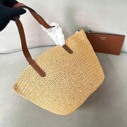 Prada Medium Crochet And Leather Tote Bag Beige/Brandy 1BG653 - 26x24x15cm - 3