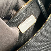Prada Medium Wicker And Linen Blend Tote Bag Black 1BG835 - 26x18x11.5cm - 6