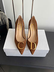 Dior Initials Pump Brown Suede 10cm - 1
