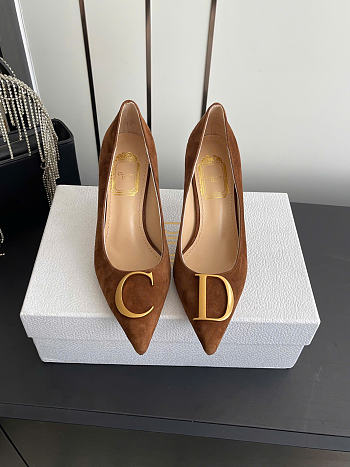 Dior Initials Pump Brown Suede 10cm