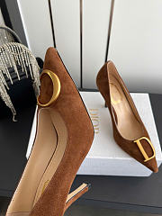 Dior Initials Pump Brown Suede 10cm - 5