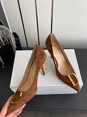 Dior Initials Pump Brown Suede 10cm - 4