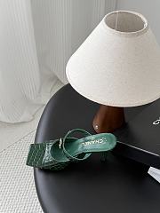 Chanel Mules Crocodile Embossed Patent Calfskin & Metal Dark Green G47293 90mm - 6