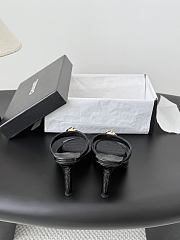 Chanel Mules Crocodile Embossed Patent Calfskin & Metal Black G47293 90mm - 4