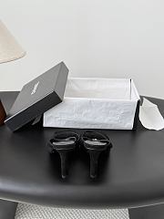 Chanel Mules Suede Kidskin & Chain Black G47293 90mm - 4