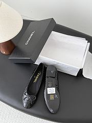 Chanel Ballet Flats Crocodile Embossed Patent Calfskin & Patent Calfskin Black G02819 - 4
