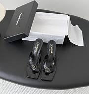 Chanel Mules Crocodile Embossed Patent Calfskin & Metal Black - 6