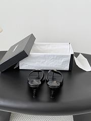 Chanel Mules Crocodile Embossed Patent Calfskin & Metal Black - 4