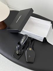 Chanel Mules Crocodile Embossed Patent Calfskin & Metal Black - 2