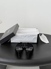 Chanel Mules Suede Kidskin & Chain Black  - 5