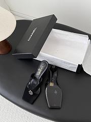 Chanel Mules Suede Kidskin & Chain Black  - 4