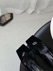 Chanel Mules Suede Kidskin & Chain Black  - 3