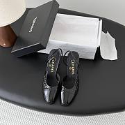 Chanel Slingbacks Crocodile Embossed Patent Calfskin & Patent Calfskin Black 90mm G45509 - 6