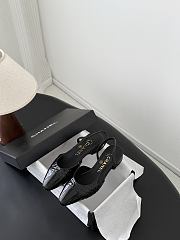 Chanel Slingbacks Crocodile Embossed Patent Calfskin & Patent Calfskin Black - 5