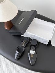 Chanel Slingbacks Crocodile Embossed Patent Calfskin & Patent Calfskin Black - 4