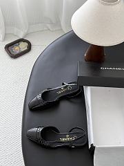Chanel Slingbacks Crocodile Embossed Patent Calfskin & Patent Calfskin Black - 2