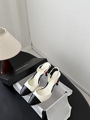 Chanel Slingbacks Lambskin & Patent Calfskin White & Black 85mm G47469 - 6