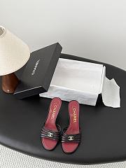 Chanel Mules Goatskin Black 60mm  - 5