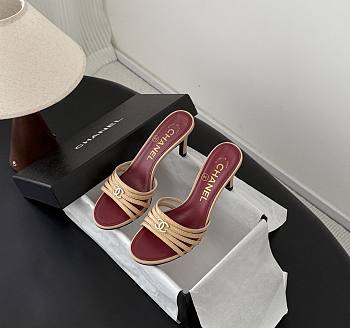 Chanel Mules Goatskin Beige 60mm 