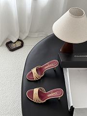 Chanel Mules Goatskin Beige 60mm  - 5