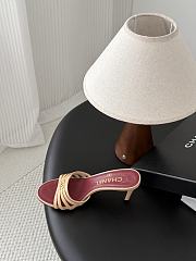 Chanel Mules Goatskin Beige 60mm  - 4