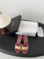 Chanel Mules Goatskin Beige 60mm  - 3