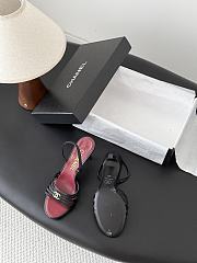 Chanel Sandals Goatskin Black 60mm G47384 - 2