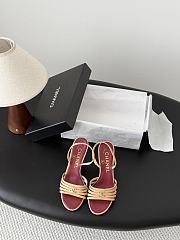 Chanel Sandals Goatskin Beige 60mm G47384 - 3