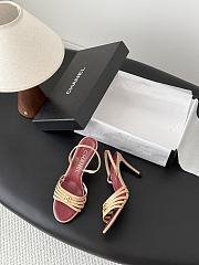 Chanel Sandals Goatskin Beige 60mm G47384 - 5