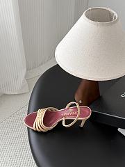 Chanel Sandals Goatskin Beige 60mm G47384 - 6