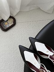 Chanel Mary Janes Lambskin White & Black 50mm G47202 - 4