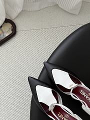 Chanel Mary Janes Lambskin White & Black 70mm  - 6