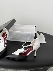 Chanel Mary Janes Lambskin White & Black 70mm  - 5