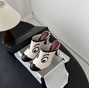Chanel Mules Lambskin White & Black 95mm G47327 - 1
