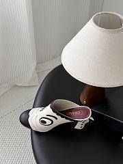 Chanel Mules Lambskin White & Black 95mm G47327 - 5
