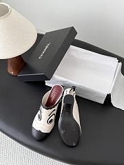 Chanel Mules Lambskin White & Black 95mm G47327 - 4